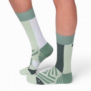 On High Socks Green / White | QC0000386
